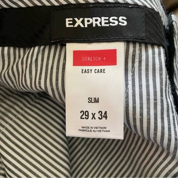 Express Black Slim Stretch Easy Care Dress Pants - Picture 9 of 9